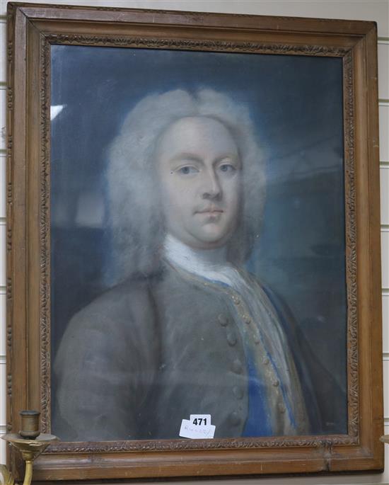 18th century English School Portrait of a gentleman 22.5 x 17.5in.